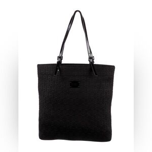 Michael Kors black embossed neoprene tote bag